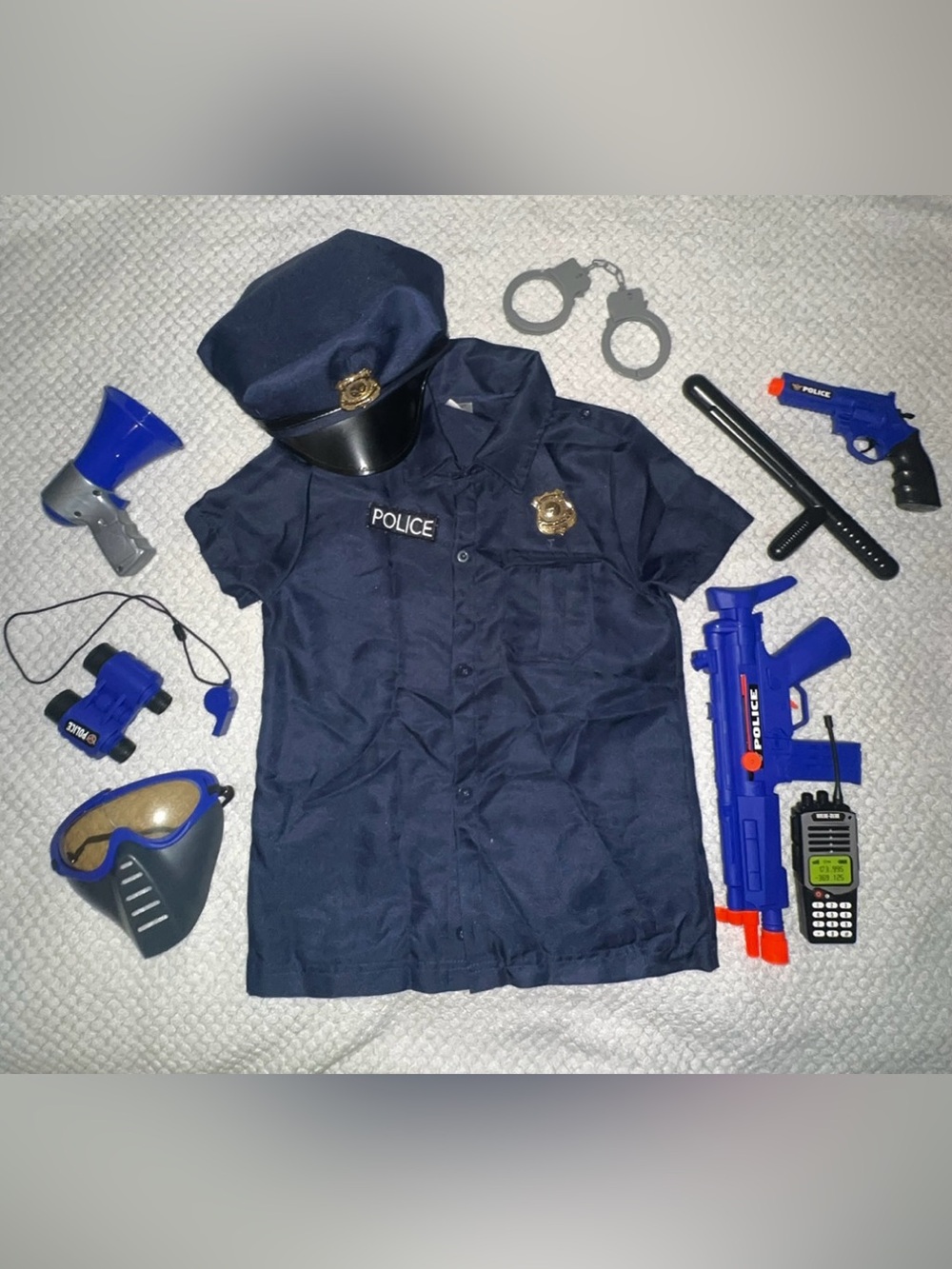 Classic Navy Police Kids Costume Set - Blue